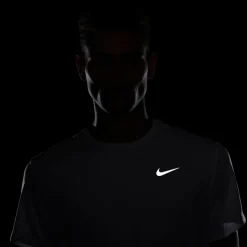 Nike Mens Drifit Miler Running Top in White