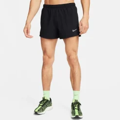 Nike Mens Fast Dri Fit 3 Brief Lined Running Shorts in Black
