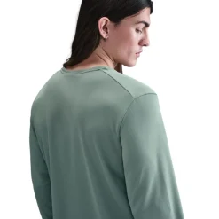 Nike Mens Miler Dri Fit Uv Long Sleeve Running Top in Green