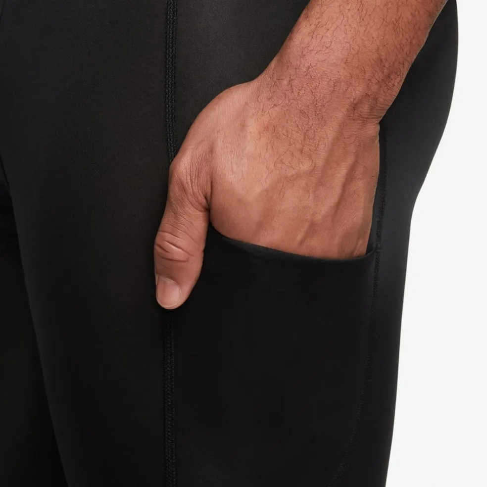 Nike Mens Pro Dri Fit 3 4 Length Fitness Tights in Black