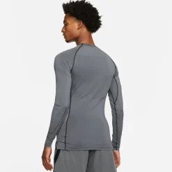 Nike Mens Pro Dri Fit Tight Fit Long Sleeve Top in Grey