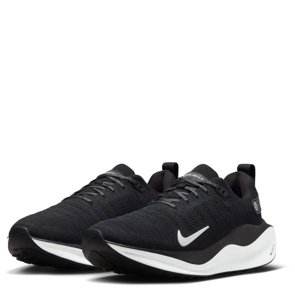 Nike Mens React Infinity Run Flyknit 4 Road Running Shoes in Black