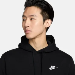 Nike Mens Sportswear Club Fleece Pullover Hoodie in Black
