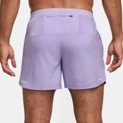 Nike Mens Stride Dri Fit 5 Brief Lined Running Shorts in Purple