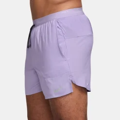 Nike Mens Stride Dri Fit 5 Brief Lined Running Shorts in Purple