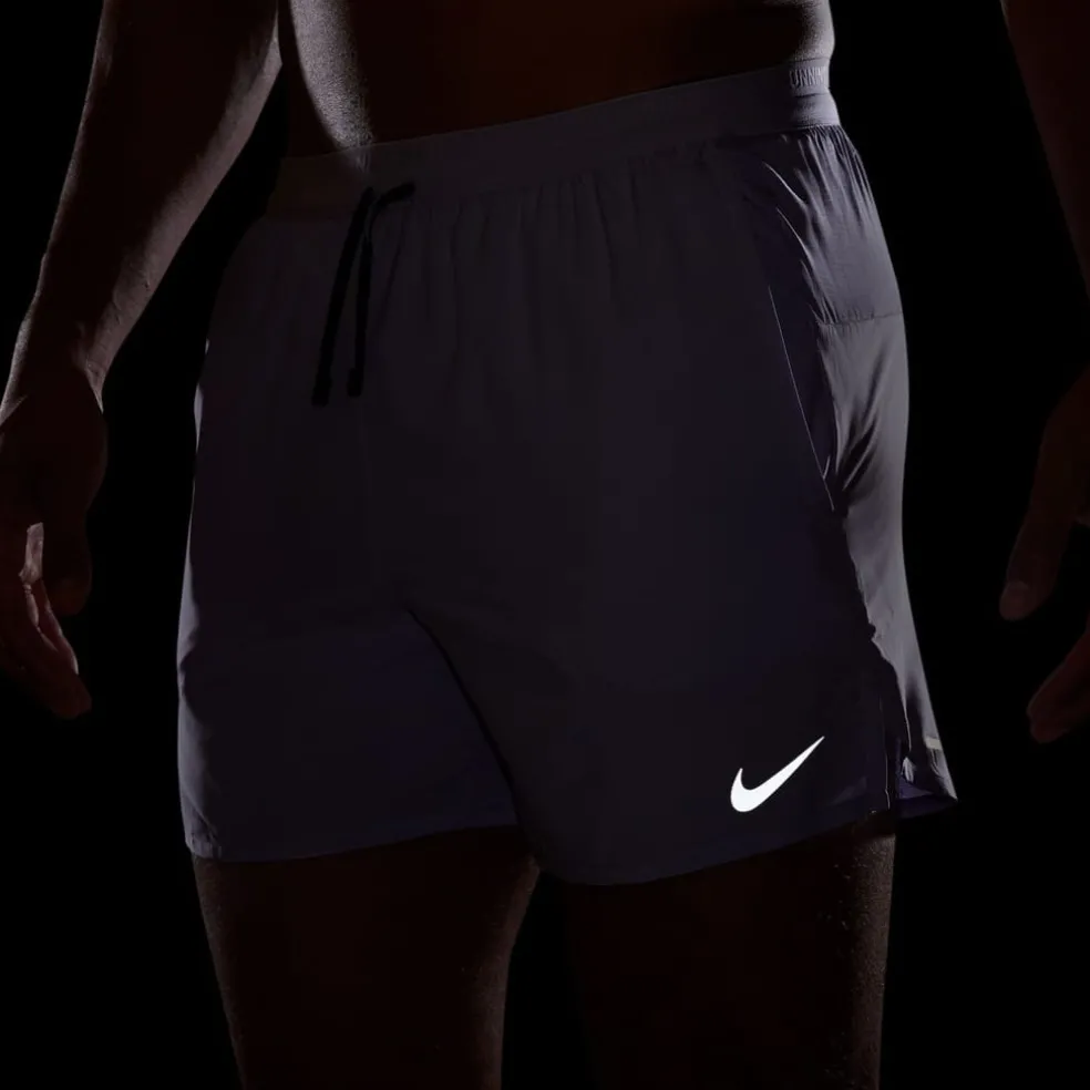 Nike Mens Stride Dri Fit 5 Brief Lined Running Shorts in Purple