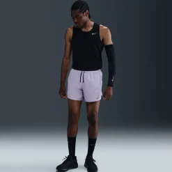 Nike Mens Stride Dri Fit 5 Brief Lined Running Shorts in Purple