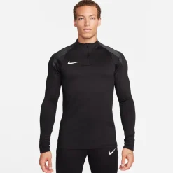 Nike Mens Strike Dri Fit 1 2 Zip Global Football Top in Black