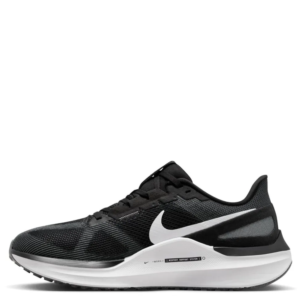 Nike Mens Structure 25 Road Running Shoes in Black