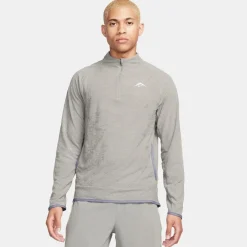 Nike Mens Trail Dri Fit 1 2 Zip Running Top in Green