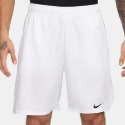 Nike Mens Victory Dri Fit 9 Tennis Shorts in White