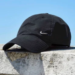 Nike Metal Swoosh Cap in Black
