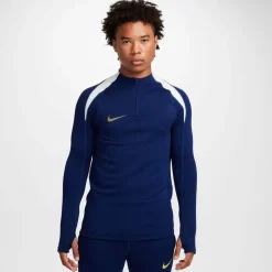 Nike Mock Neck Slim Fit Drill Sweatshirt in Blue
