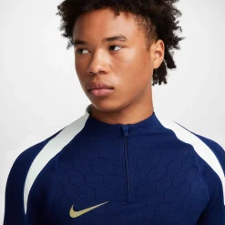 Nike Mock Neck Slim Fit Drill Sweatshirt in Blue