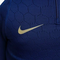 Nike Mock Neck Slim Fit Drill Sweatshirt in Blue