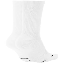 Nike Multiplier Crew Running Socks 2 Pack Unisex Adults in White