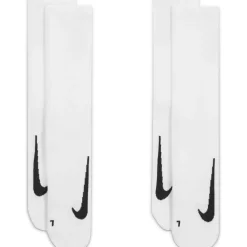 Nike Multiplier Crew Running Socks 2 Pack Unisex Adults in White