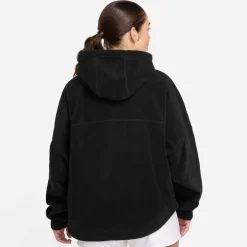 Nike One Polar Hooded Fleece Jacket in Black