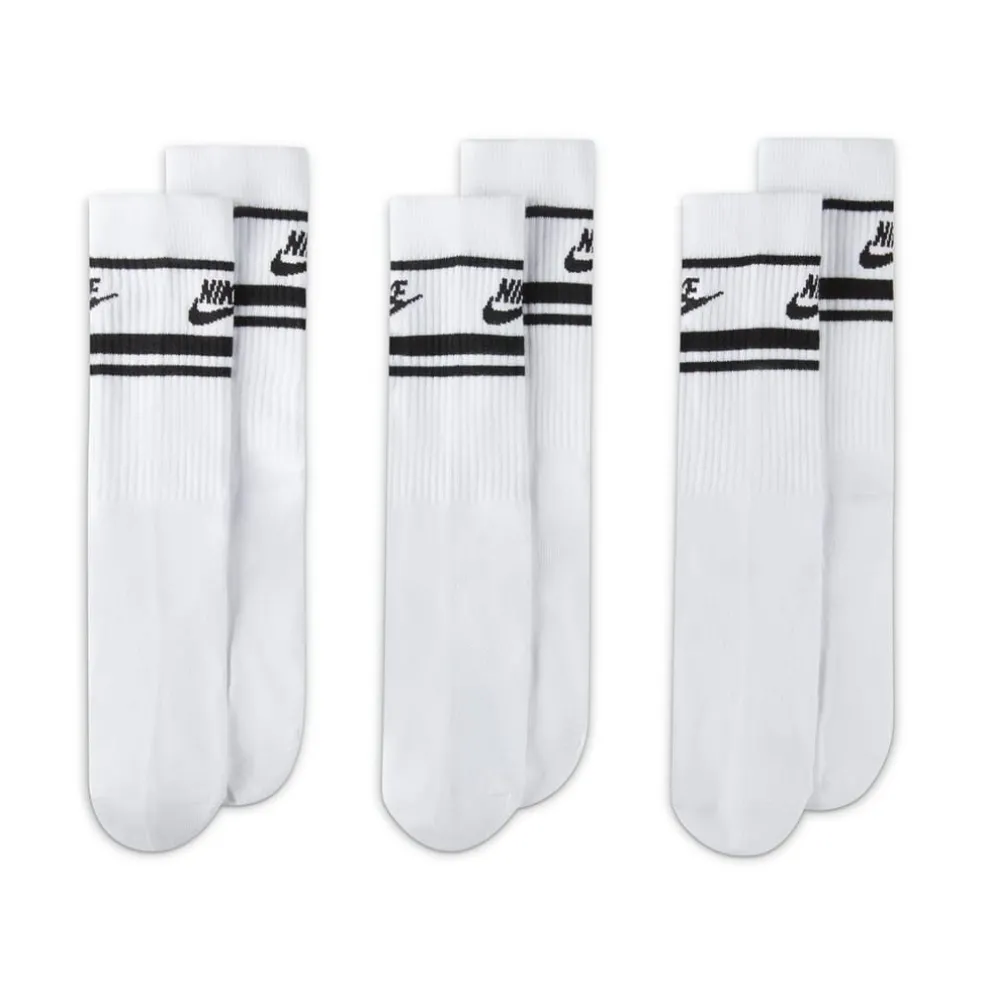 Nike Sportswear Dri Fit Everyday Essential Crew Socks (3 Pairs) in White