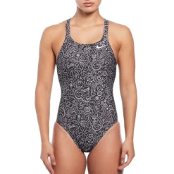 Nike Swim Hydra Strong Cutout One Piece Swimsuit in Black