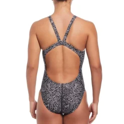 Nike Swim Hydra Strong Cutout One Piece Swimsuit in Black