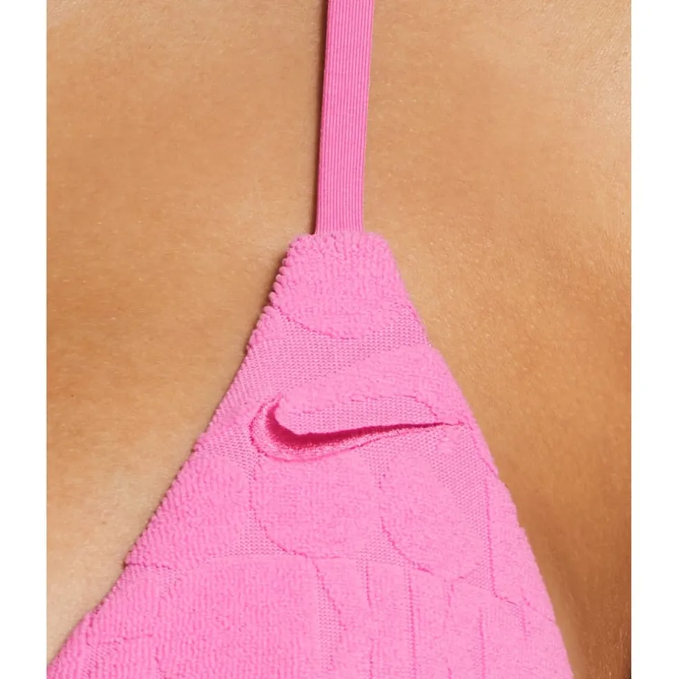 Nike Textured Tie Bikini in Pink