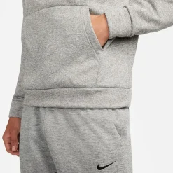 Nike Therma Relaxed Fit Hooded Sweatshirt in Grey
