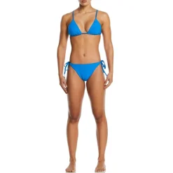 Nike Tie Strap Bikini Logo Print in Blue