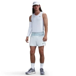 Nike Trail 5 Inch Logo Print Athletic Shorts in Blue