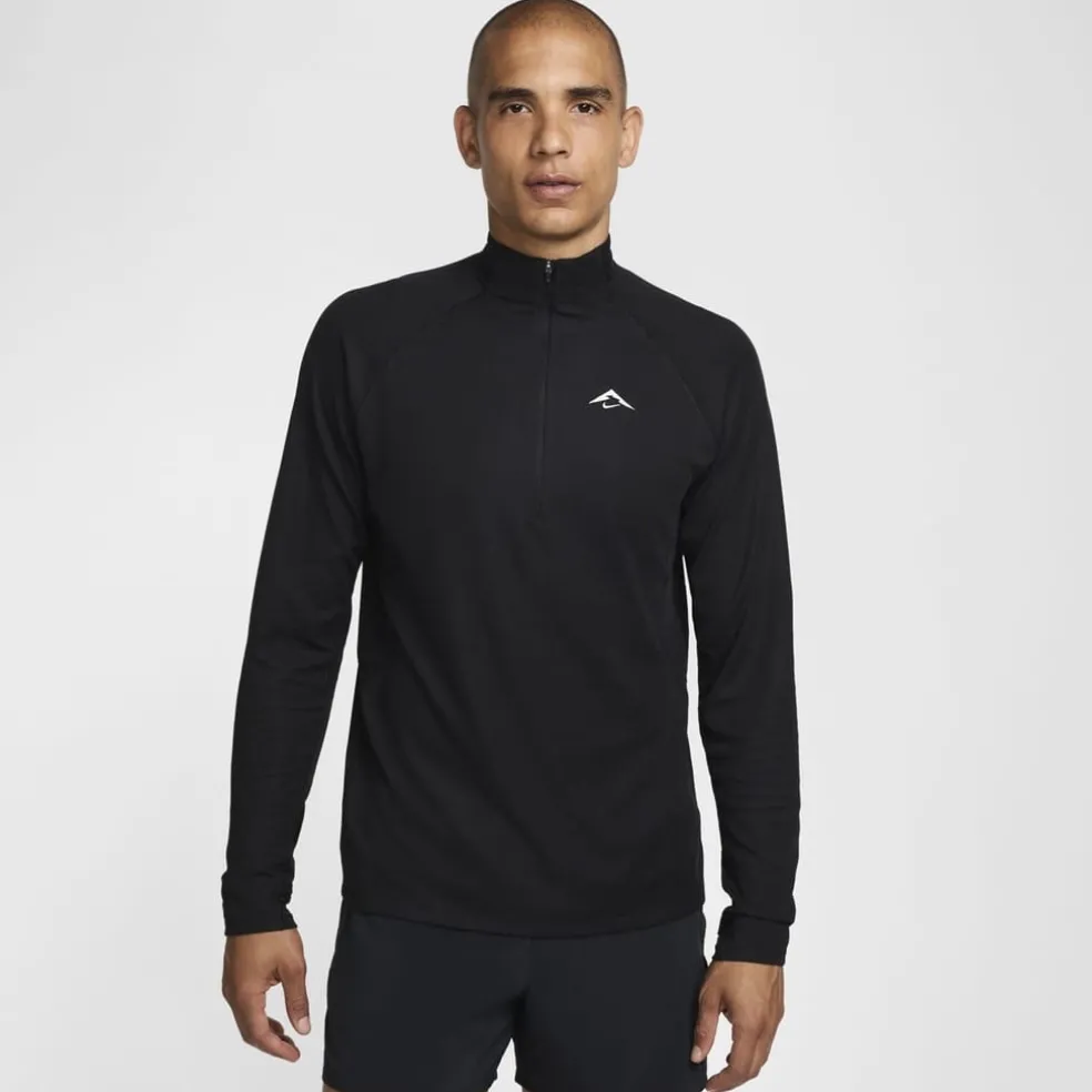 Nike Trail Long Sleeve Mid Layer T-Shirt in Black