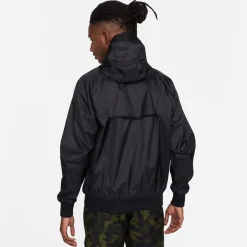 Nike Windrunner Hooded Windbreaker Jacket in Black