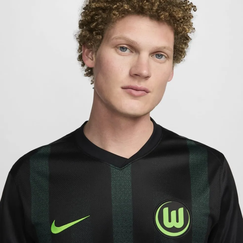 Nike Wolfsburg Away Shirt 2024 2025 Adults in Black