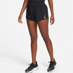 Nike Womens Aeroswift Dri Fit Adv Mid Rise 3 Running Shorts in Black