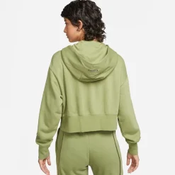 Nike Womens Air Full Zip Fleece Hoodie in Green