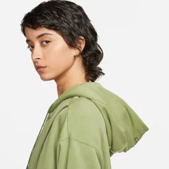 Nike Womens Air Full Zip Fleece Hoodie in Green