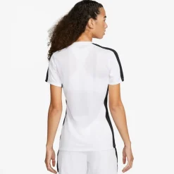 Nike Womens Dri Fit Academy Short Sleeve Football Top in White
