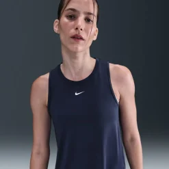 Nike Womens One Classic Dri Fit Fitness Tank Top in Blue