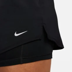 Nike Womens One Dri Fit Mid Rise 3 2 In 1 Shorts in Black