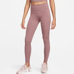 Nike Womens One High Rise Tights in Brown