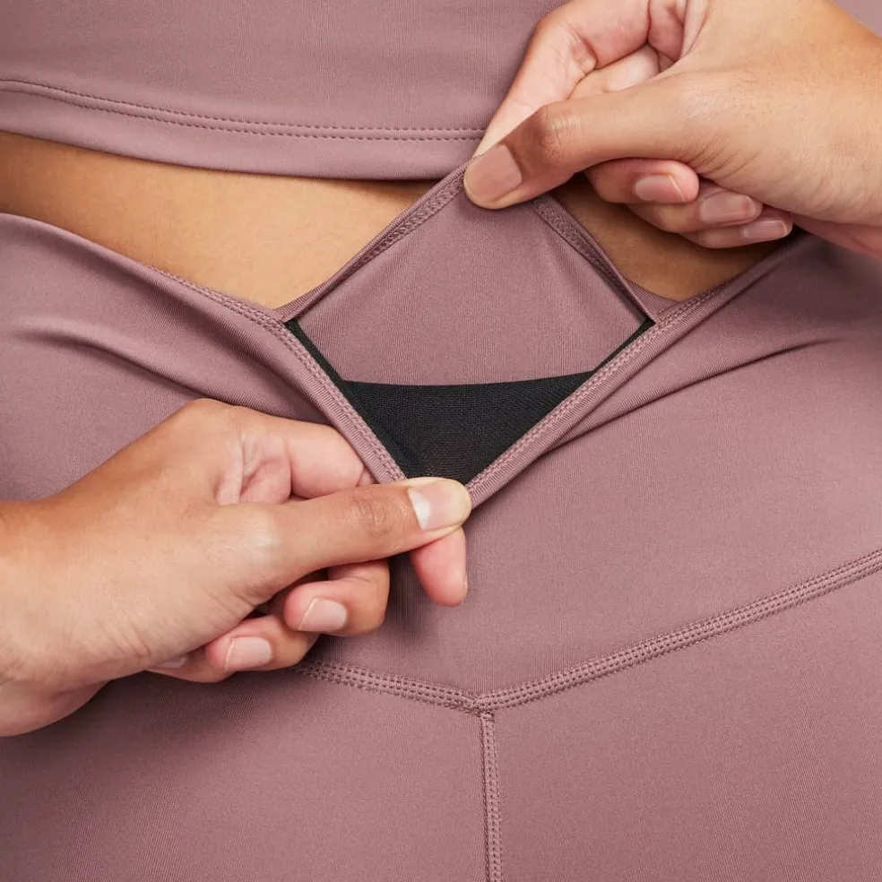 Nike Womens One High Rise Tights in Brown