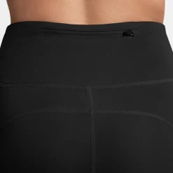 Nike Womens Swoosh Fast Mid Rise 7 8 Leggings in Black