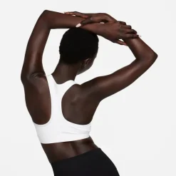 Nike Womens Swoosh Medium Support 1 Piece Pad Sports Bra in White