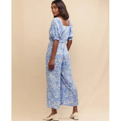 Nobodys Child Child Romily Square Neck Short Sleeve Jumpsuit in Blue