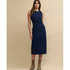 Nobodys Child Farringdon Midi Bodycon Dress in Blue