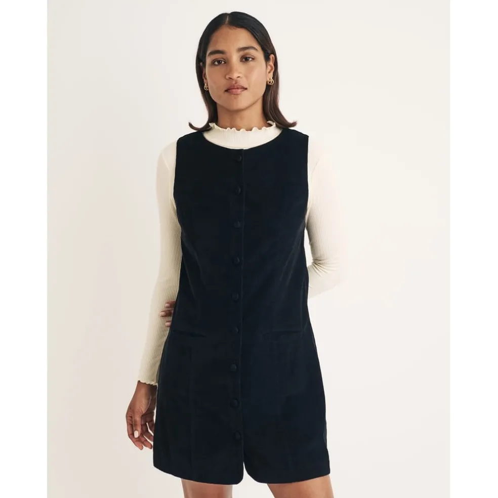 Nobodys Child Ned Crew Neck Mini A-Line Dress in Black
