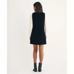 Nobodys Child Ned Crew Neck Mini A-Line Dress in Black