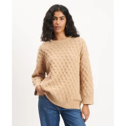 Nobodys Child Oszd Crw Nk Jmp in Beige