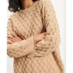 Nobodys Child Oszd Crw Nk Jmp in Beige