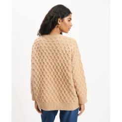 Nobodys Child Oszd Crw Nk Jmp in Beige