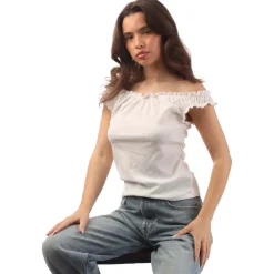 Nobodys Child Savannah Bardot Top in White